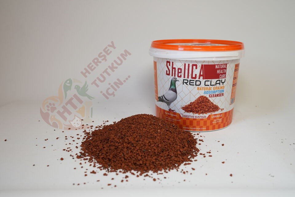 ShellCA Red Clay Güvercin Kırmızı Kil GRANÜL YEM KATKISI DOĞAL SİNDİRİM DÜZENLEYİCİ